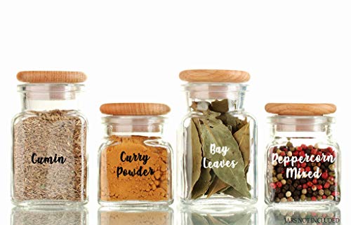528 Cursive Clear Spice Labels