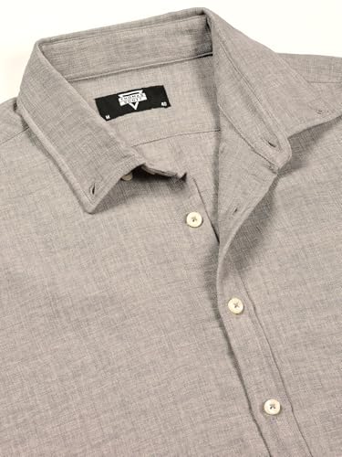 Image of Thomas Scott Men's | Solid | Textured Fabric | Full Sleeve | Slim Fit | Polyester-Blend | Spread Collar | Casual Shirt