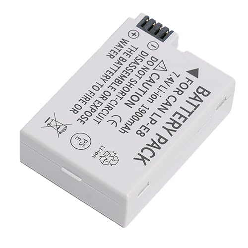 KWTOUL LP-E8 LC-E8E 1900mAh Li-ion Batteries Compatible with Canon EOS Rebel T5i, T4i, T3i, T2i, EOS 550D, 600D, 650D, 700D, Kiss X4, Kiss X5, Kiss X6 Cameras