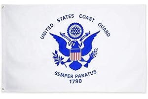 1790 Semper Paratus Sewn 3x5 FT Polyester Coast Guard US Veteran Flag