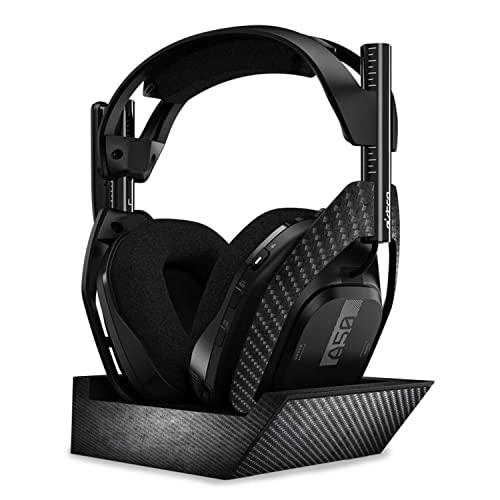 Image of MightySkins Carbon Fiber Skin Compatible with Astro A50 Wireless Headphones + Base Station (Gen 4) - Scratched Up | Protective, Durable Textured Carbon Fiber Finish | Easy to Apply | Made in The USA