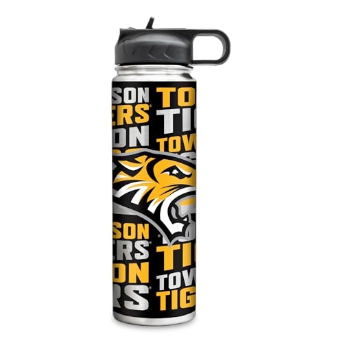 Rico Industries NCAA Towson Tigers Standard 22oz Stainless Steel Tumbler with Lid - Great For Coffee, Tea, Water or Cocktails