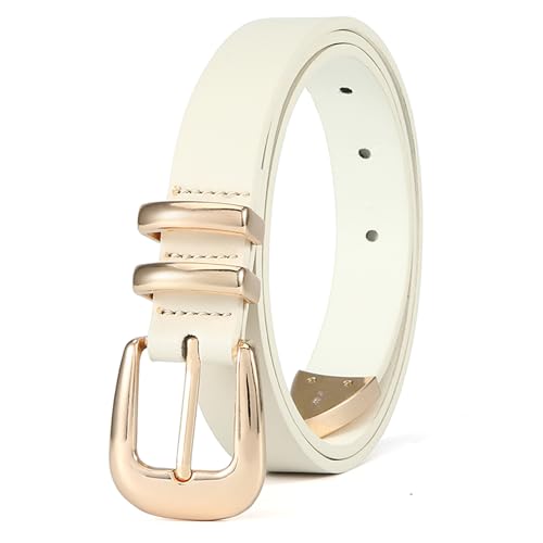 Women Belt Fashion Faux Leather Waist Belts for Ladies Pants Jeans with Gold/Silver Buckle3