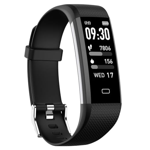 Kummel Fitness Tracker with Heart Rate Monitor, Waterproof Activity Tracker with Pedometer & Sleep Monitor, Calories, Step Tracking for Women Men Black