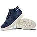 oiMKoi Men's Chukka Boots Casual Fashion Sneakers Lace Up Leather Ankle Boots Slip On Lightweight Walking Driving Shoes （Blue, 12）