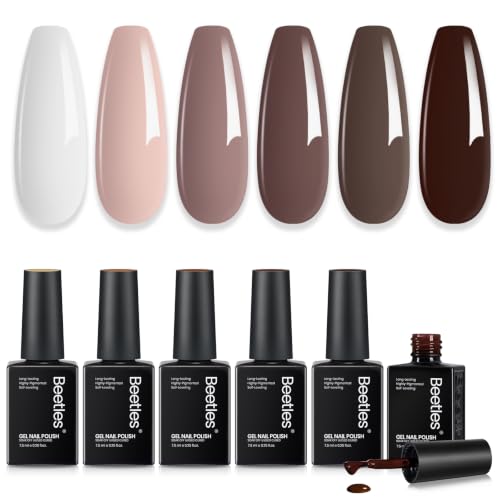 Image of Beetles Neutral Gel Polish Set, 6 Neutral Brown Colors Gel