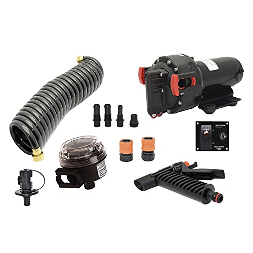 Johnson Pump Aqua Jet 5.2 GPH Washdown Pump Kit with Hose 12 Volts