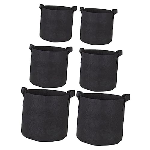 OFFSCH Lot De 5 De Plantation en Feutre De 5 Gallons De Culture Ronds pour Légumes Faciles À Utiliser Et Décoratifs pour Jardin Cour Balcon