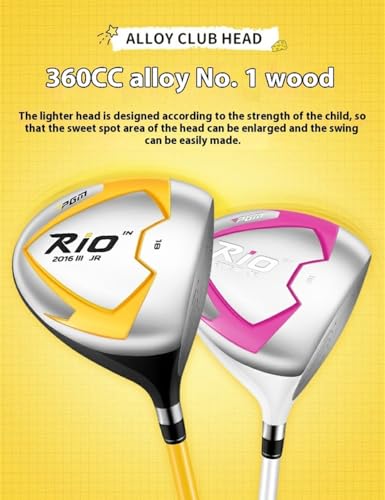 Rechte Hand Junior Golf Driver 38 Loft Carbon Shaft Kids Boys Mädchen Alter 3-12 Übung Holz Club Headcover Easy Swing Stable Lie Winkel Jugend Trainingshilfe
