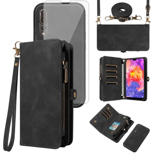 Housse Huawei P20 Pro avec bandoulière à rabat pour sorties citadines