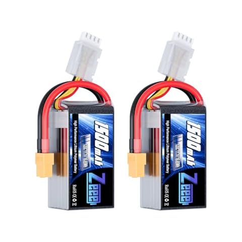 Zeee 11.1V 120C 1500mAh 3S RC Lipo Battery Graphene Battery with XT60 Plug for FPV Racing Drone Quadcopter Helicopter Airplane RC Boat RC Car RC Models(2 Pack) Cover