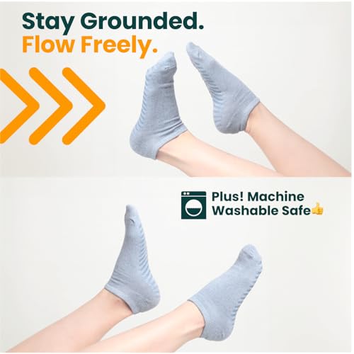 Gripjoy Grip Socks 3-Pack, Non Slip Socks for Yoga, Pilates, Barre, Dance, Enhanced Stability, Machine Washable, Comfortable Cotton Blend, Supports Charitable Causes4