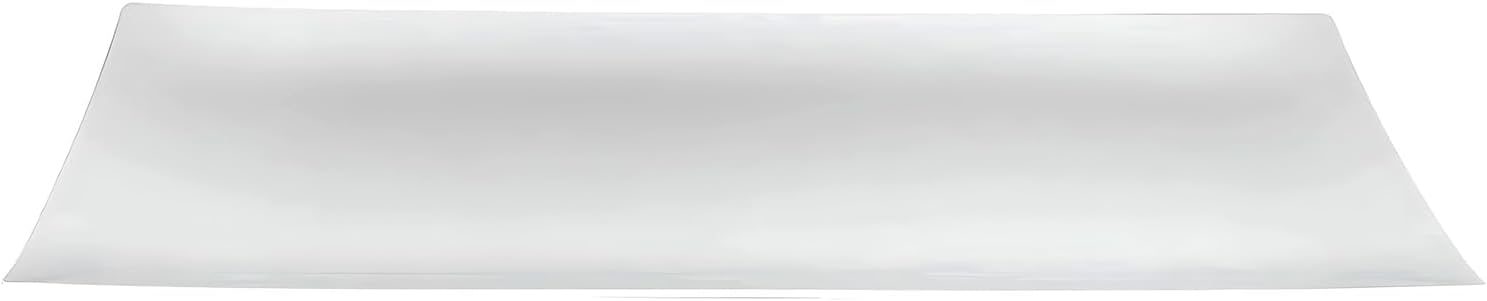 Lillian Tablesettings Plastic 13" X 6.25" Rectangles Servingware |1 Pc Party Tray, 6 x 13.25 x 5 inches, Pearl/White 65990