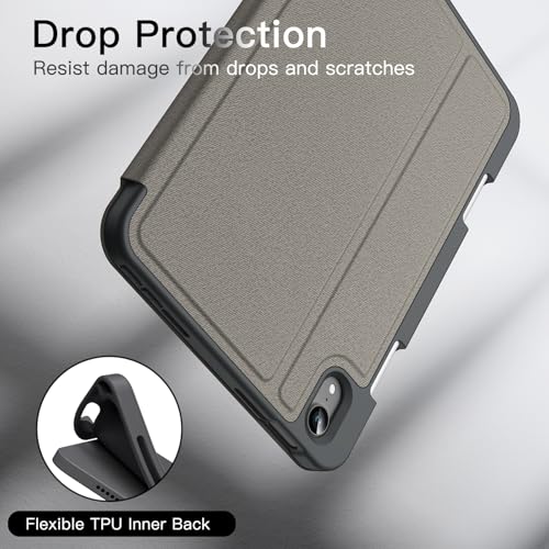 Image of JETech Folio Case for iPad mini A17 Pro /6th Gen (2024 /2021), Space Gray
