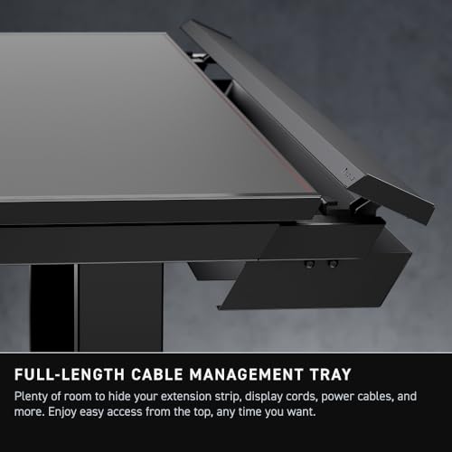 Secretlab Magnus Pro XL mit MAGPAD Schreibtischmatte Black | Ergonomischer h&ouml;henverstellbarer Schreibtisch mit magnetischem Kabelmanagement | Integrierte Stromversorgungss&auml;ule | Eingebaute Kabelwanne