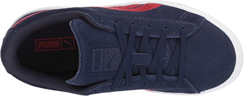 PUMA Puma Unisex-Child Suede Classic Badge Sneaker, Peacoat-Toreador, 13 M US Little Kid