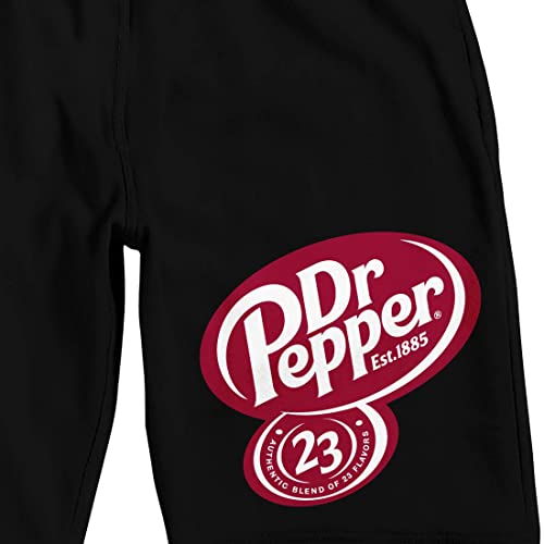 Dr Pepper 23 Logo Men's Black Sleep Pajama Shorts2