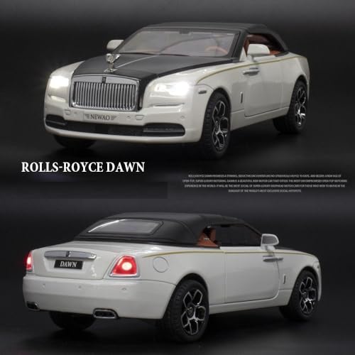 Image of Invite 1:32 Scale Rolls‑Royce Dawn | Alloy Metal Pull Back Toy Car with Light & Sound | Openable Doors, Bonnet & Trunk | Removable Roof | Collector & Cake Decoration Toy [Colors as Per Stock]