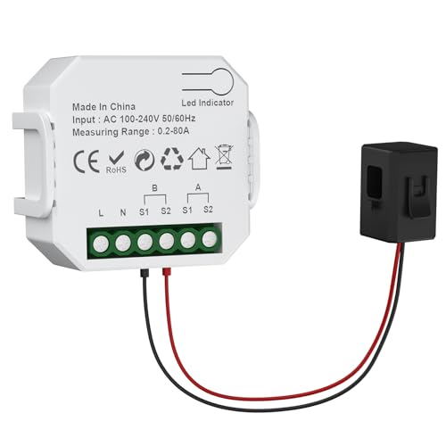 eMylo Monitor de energia inteligente 1 canal 80A WiFi Power Meter...