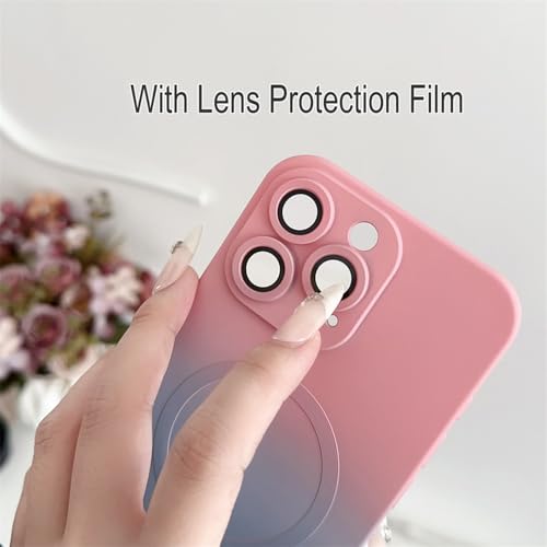 Coque magnétique silicone souple iPhone 16 et 15 Pro Max dégradé