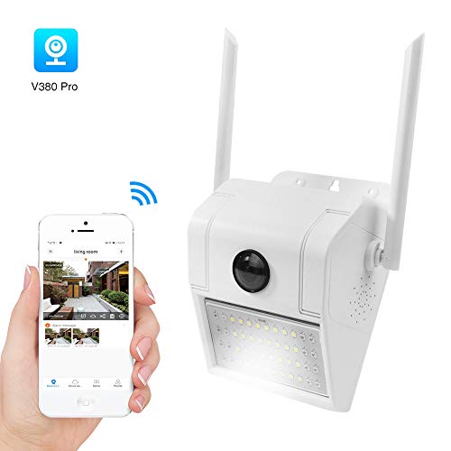 aixi-SHS Wi-Fi Cámara de Pared Inteligente para Exteriores Cámara 1080P HD Detección de Movimiento Audio bidireccional Grabación en Bucle Color Visión Nocturna Impermeable