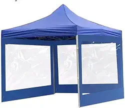 Kit Tenda Gazebo Sanfonada 3x3 Articulada Reforçada com Fechamento Laterais Completo Retrátil(AZUL)