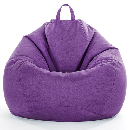 Funda para puf de lino lavable para sala de estar, dormitorio, balcón, elegante diseño rosa para decoración moderna