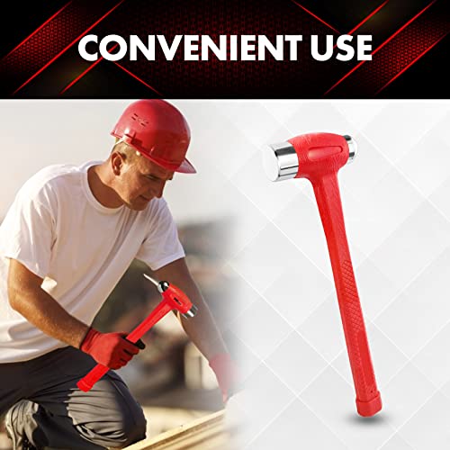 Yiyitools 24 Oz Dead Blow Hammer Dual Head Ball Peen Blow Striking Flat Pein Non-Slip Handle,1.5 Lb Orange (Yy-7-001) #TOP7