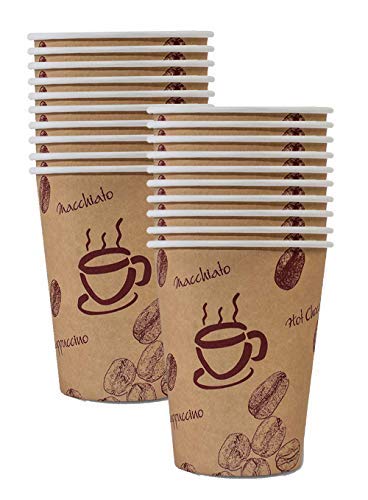 200 Stk. Kaffeebecher Premium, Coffee to go, Pappe beschichtet, 200 ml / Hochwertiger hitzebeständiger "Coffee to go" Becher bedruckt mit Motiv "HOT BEANS"