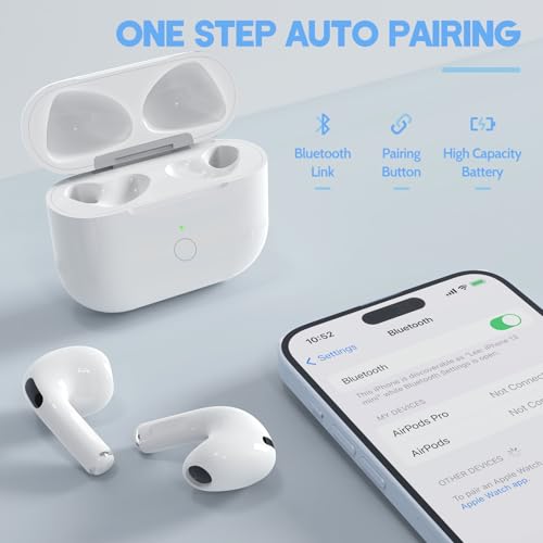 Image of Wireless Charging Case for AirPods 3 Gen Only with Bluetooth Button, Compatible with AirPods 3rd Generation Replacement Cases Air Pods 3 (Earbuds Not Included)