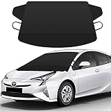 Thicken Windproof Windshield Snow Cover, Waterproof Ice and Snow Frost Protector with Heavy Duty Material for Most Cars, SUVs/Vans and Small Trucks No Scratch