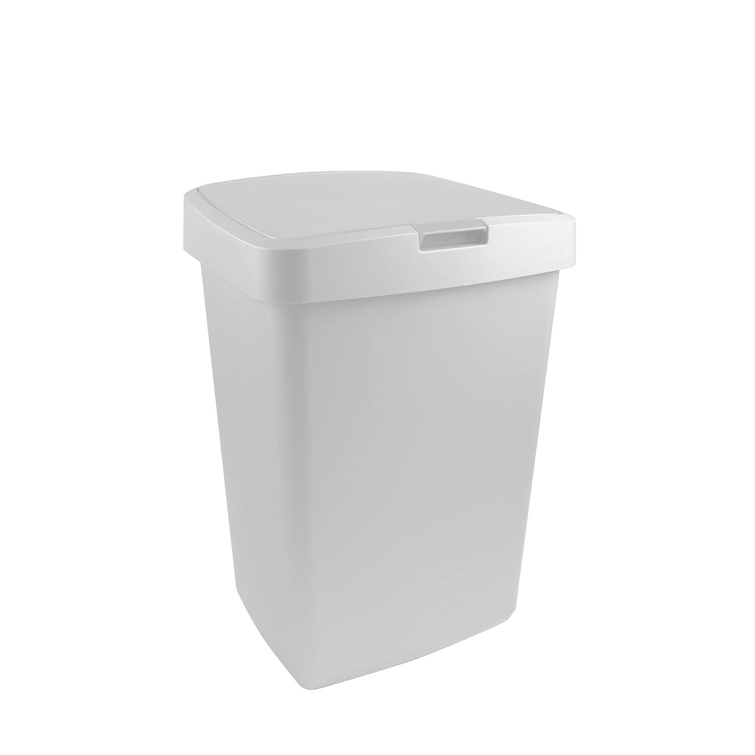 Sunware Delta Hinged Lid Bin with Retaining Ring for Bin Bag 50 Litres 39.7 x 34.5 x 60 cm White