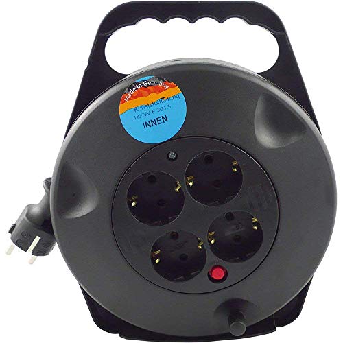 Preisvergleich Produktbild REV Kabeltrommel 4-fach Stecker, 10m, schwarz