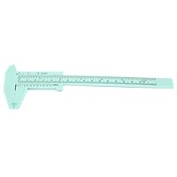 Vista 2 de Pinza Vernier de 6 pulgadas con doble regla, pinza Vernier de plástico de 0.002 in de precisión para medición de joyas (verde)