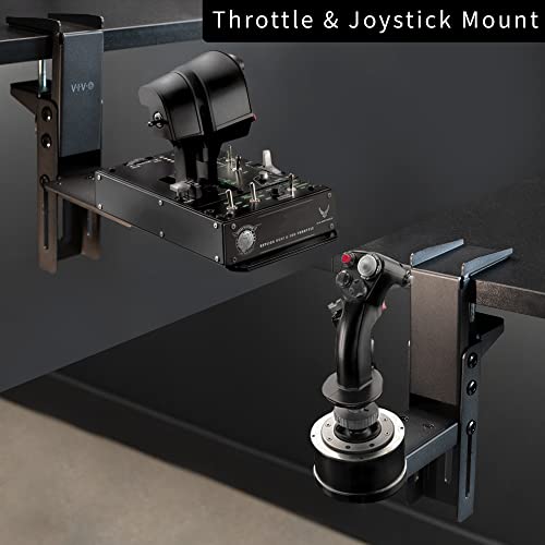 Vivo Steel Clamp-On Joystick And Throttle Mount Designed Only For Thrustmaster Hotas Warthog Dual Throttle System For Windows, Attaches To Desks Up To 2.3 Inches Thick, Black, Mount-Js1 #TOP1