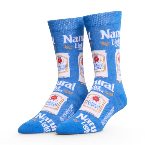 Crazy Socks Natural Light Beer Socks Large Natty Light Funny Drinking Socks Cheap Beer Humor Crew Socks Party Gift Novelty Socks