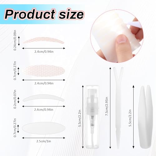 864 Stück Schlupflider Stripes Unsichtbar Schlupflid Tapes Lid Lifting Stripes Ultradünn Augenlied Stripes Unsichtbare Double Sided Eyelid Tape Mit Pinzette Sprühflasche Für Hängende Ungleichmäßige