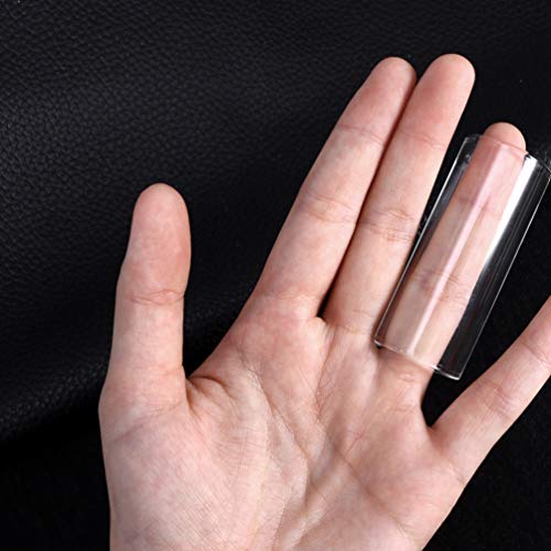 TOYANDONA Guitar Accesories 2pcs Guitar Slide Glass Slide Stainless Steel Slide 51mm Bottleneck Guitar Slide Ring Guitar for Guitar Bass(Transparent and Silver) Guitar Accessories - Image 4