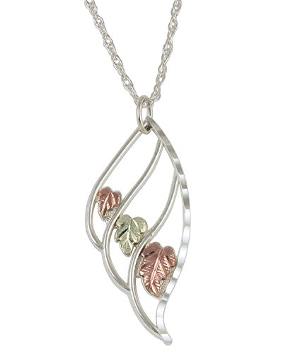 Wing of an Angel Black Hills Gold Pendant Necklace, Sterling