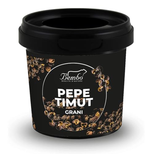 Pepe di Timut Bembo 30g. – Dal Nepal un Sapore Fresco Leggermente Pungente – Aroma Agrumato di Pompelmo e Lime – Confezione Anti Ossidazione, Riutilizzabile, Riciclabile