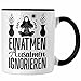 Trendation - Einatmen Ausatmen Ignorieren Tasse Geschenk Humor Yoga Sarkasmus Geschenkidee (Schwarz)
