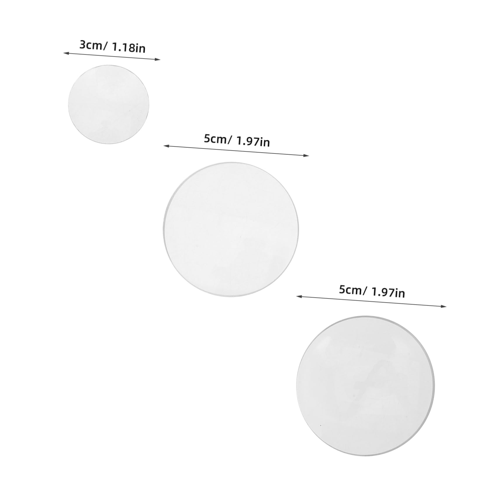 CANIGHT 6pcs Convex Glass Lens Optical Lens Science Concave Lens Convex Lens Double Convex Optical Prism Transparent