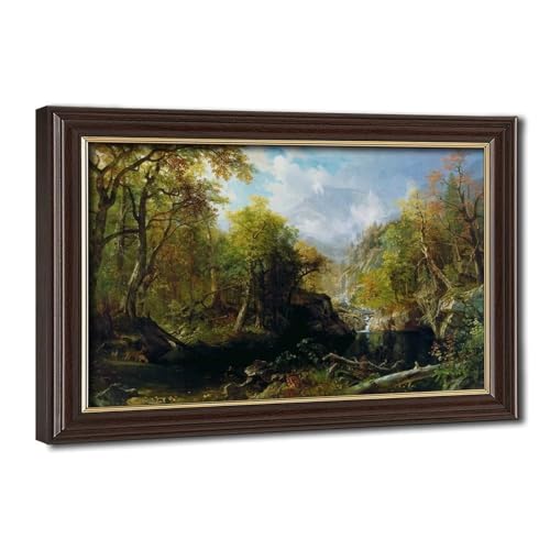 Tableau piscine d'émeraude Albert Bierstadt avec authentique cadre à suspendre