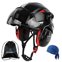 Black+Tinted Visor+Iron Ear Muffs