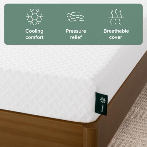 Zinus 6 Inch Twin Cooling Essential Memory Foam Mattress, Medium Feel - 4