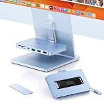 Minisopuru USB C Hub for iMac 2021/2023/2024, iMac Accessories Support 10Gbps NVMe SATA SSD, iMac Hub for M1/M3/M4 with 10Gbps, SD/TF, iMac USB Adapter for iMac 24/Studio Display 27 inch, Blue.