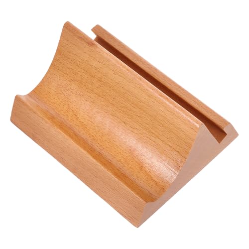Soporte de madera para teléfono y calendario con doble ranura de estilo rústico PRETYZOOM