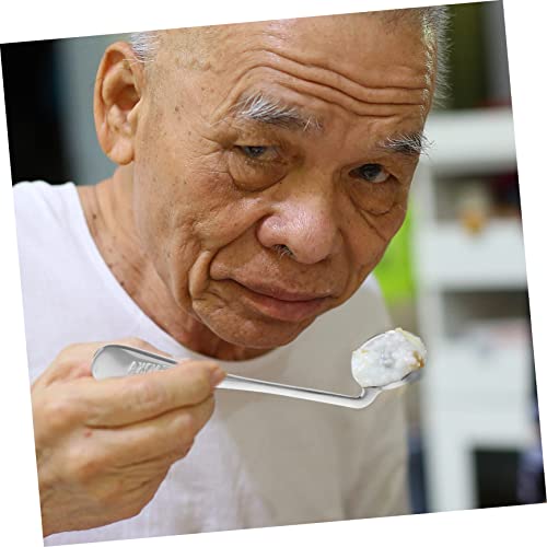 HANABASS 2 Sätze Besteck Für Linkshänder Ältere Edelstahl-Winkelzuführung – Bild 10