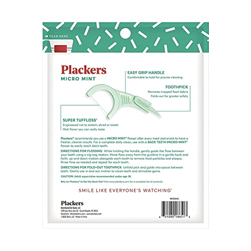 Plackers Micro Mint fil dentaire pour éliminer les débris et la plaque - 2