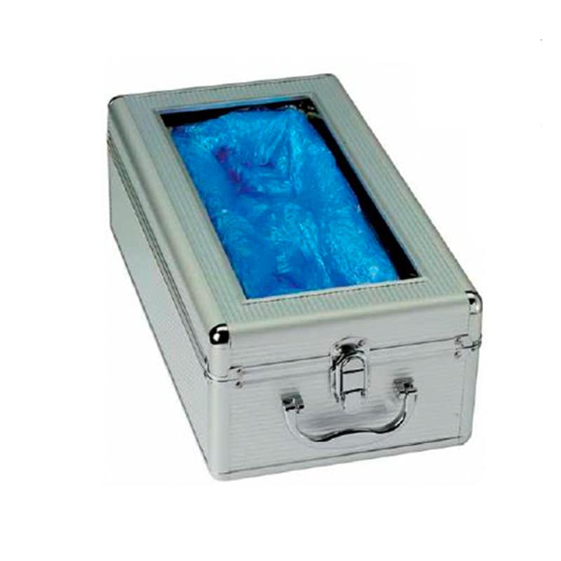 Dispensador automático para cubrezapatos desechables, Hiperlimpieza, aluminio.